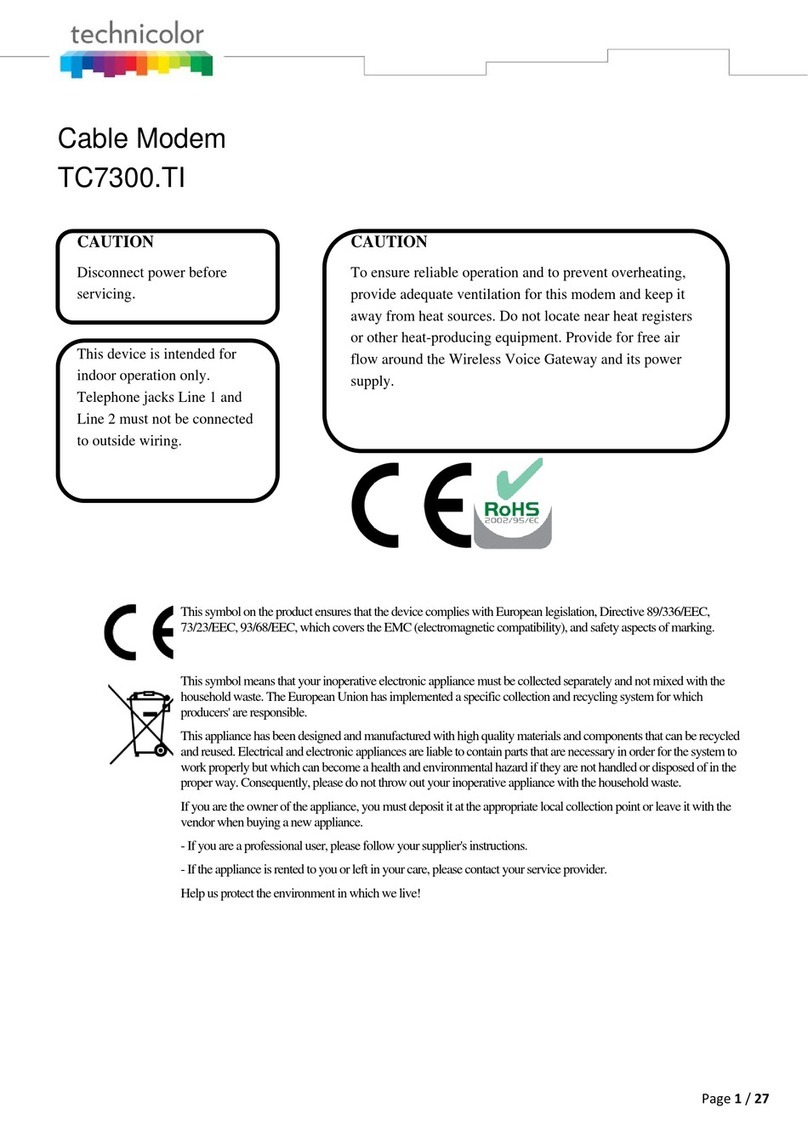 Technicolor TC7300.TI User manual