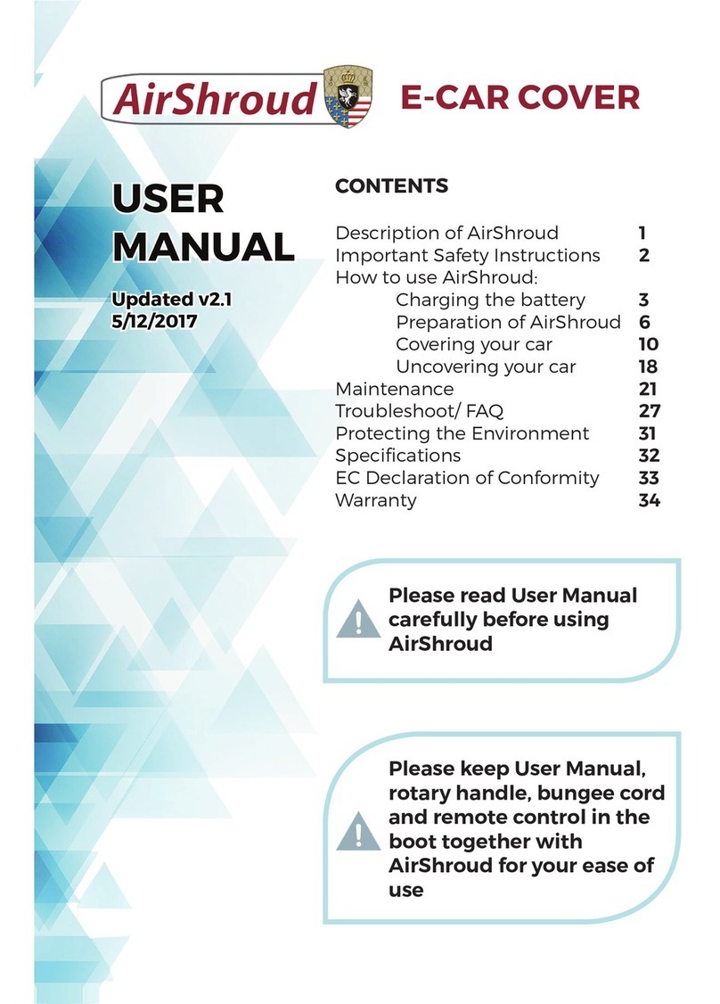 AirShroud E-CAR COVER user manual