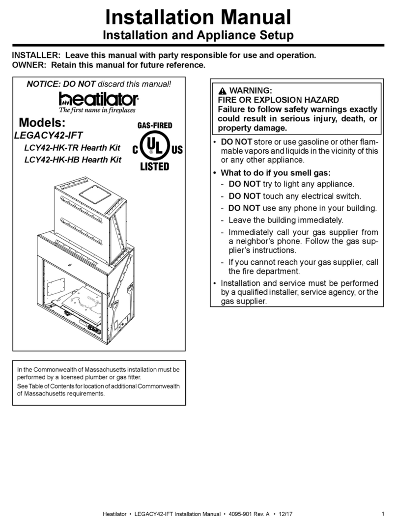 Heatilator LEGACY42-IFT User manual Heatilator LEGACY42-IFT User manual