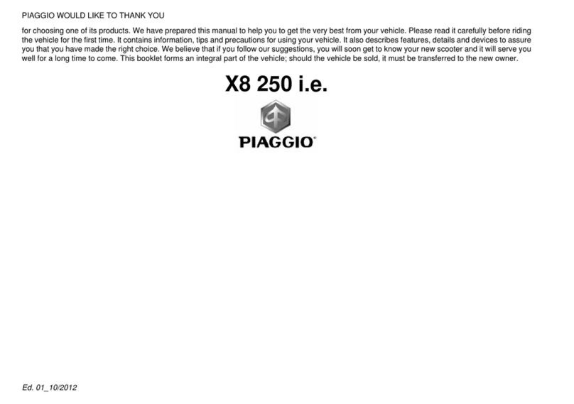 PIAGGIO X8 250 i.e manual