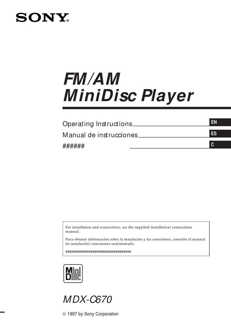 Sony MDX-C670 Operating	 instruction