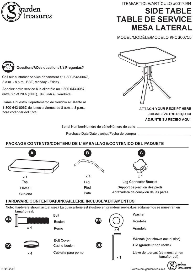 Garden Treasures FCS00755 User manual