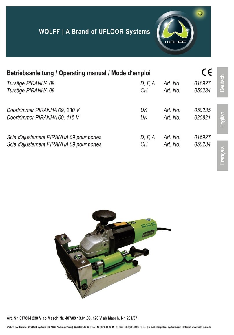 WOLFF Doortrimmer PIRANHA 09 operating manual