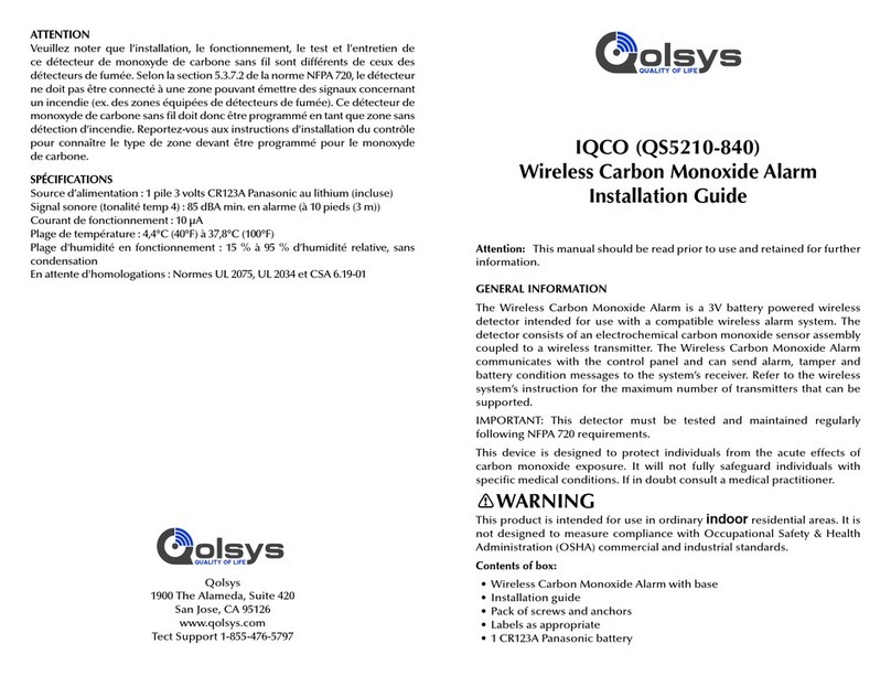QOLSYS QS5210-840 User manual