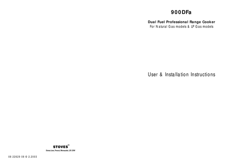 STOVES 900DFa User & installation instructions