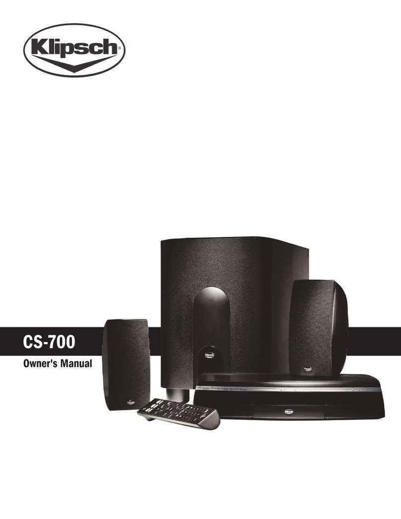 Klipsch CS-700 User manual
