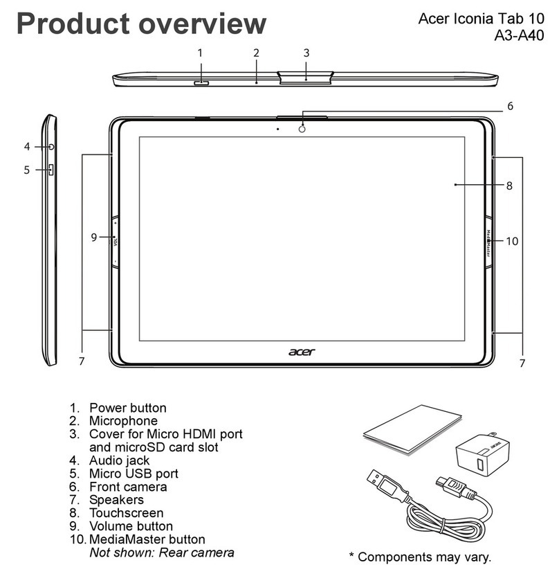Acer Iconia Tab 10 Operating and safety instructions