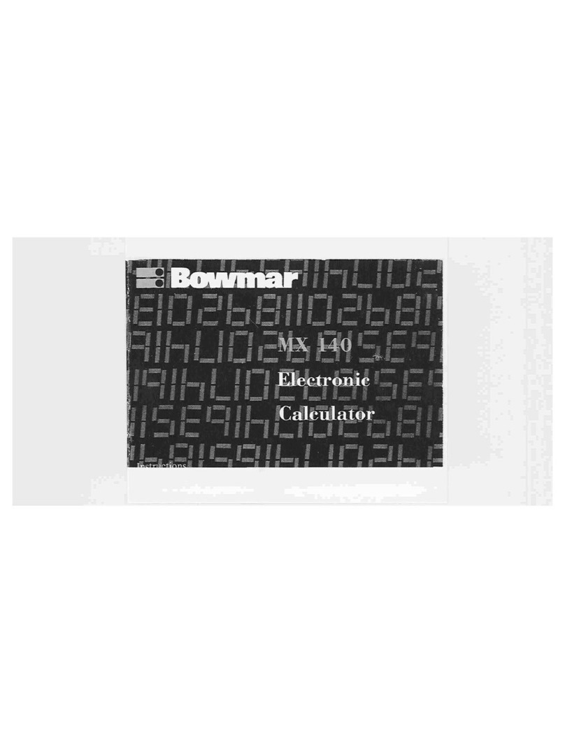 Bowmar MX 140 operating instructions