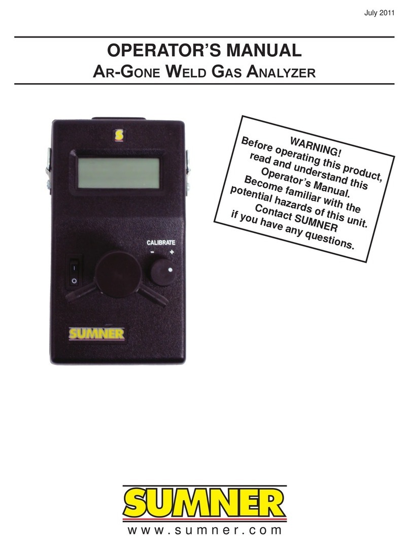 Summer Ar-Gone Weld Gas Analyzer Operator's manual