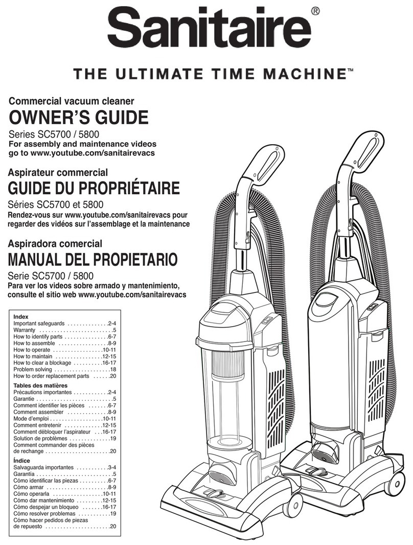 Sanitaire SC5700 Series owner's guide