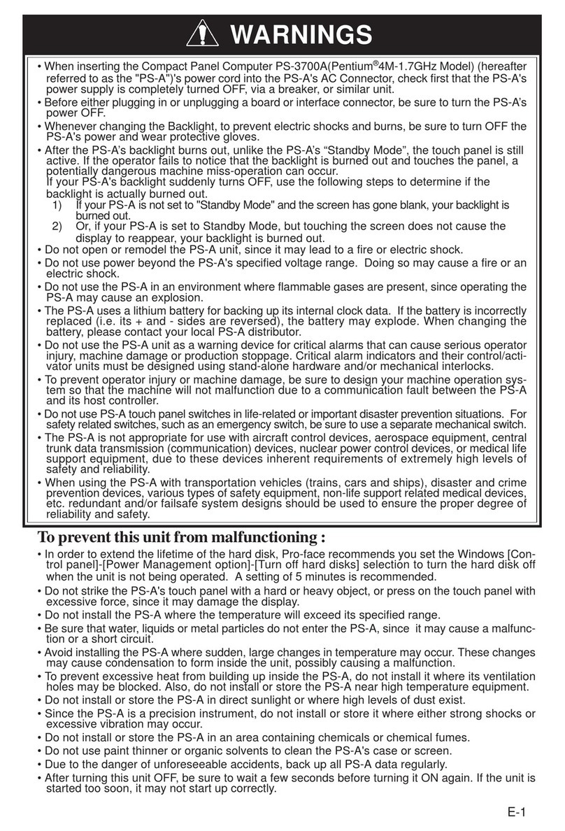 Pro-face PS3700A-T41-ASU-P41 manual