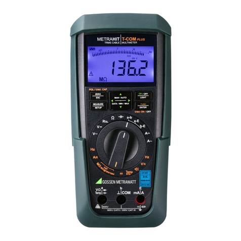 Gossen MetraWatt METRAHIT T-COM PLUS User manual