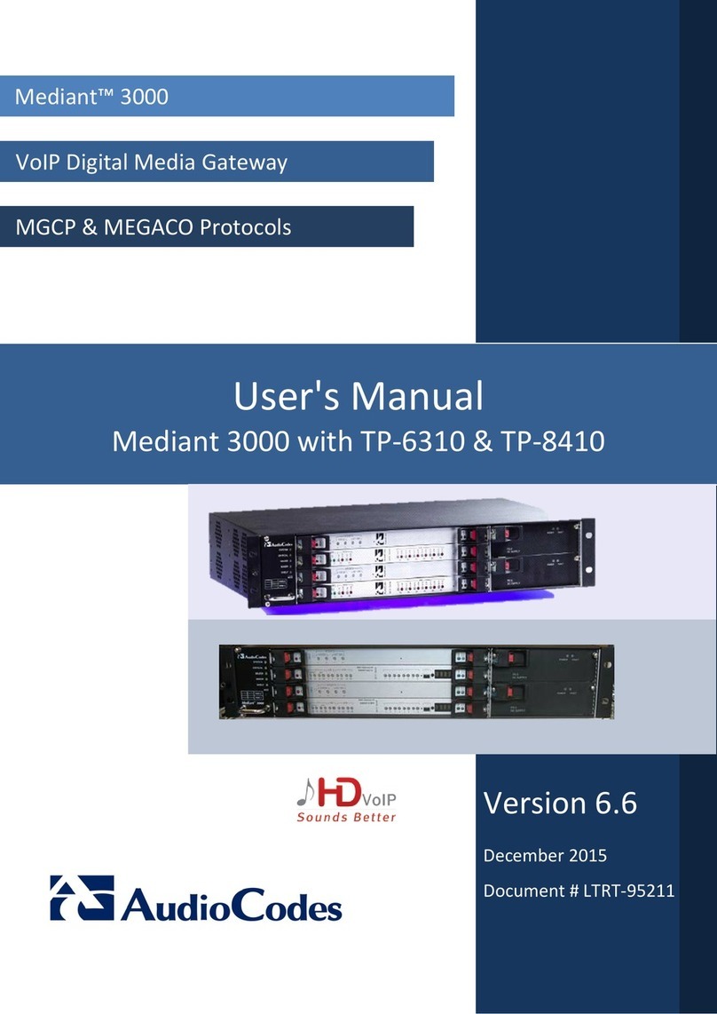 AudioCodes Mediant 3000 User manual