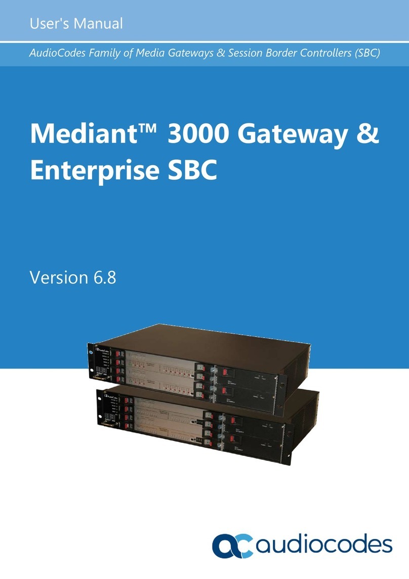 AudioCodes Mediant 3000 User manual