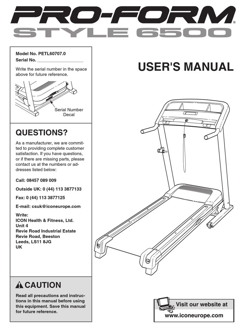 Pro-Form PETL60707.0 User manual
