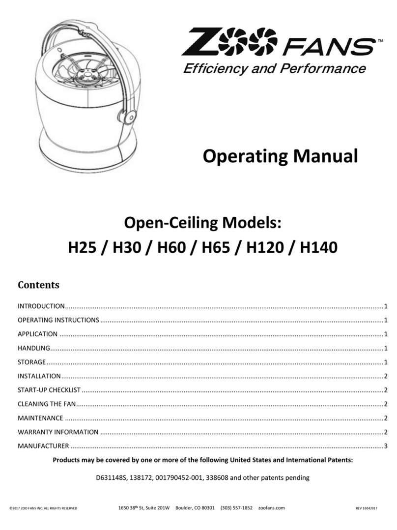 Zoo Fans H25 operating manual