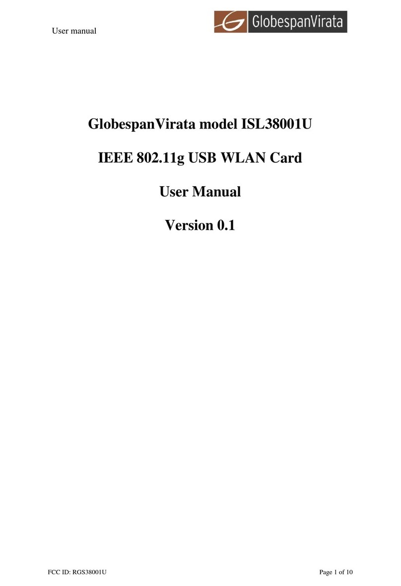 Globespan Virata ISL38001U user manual