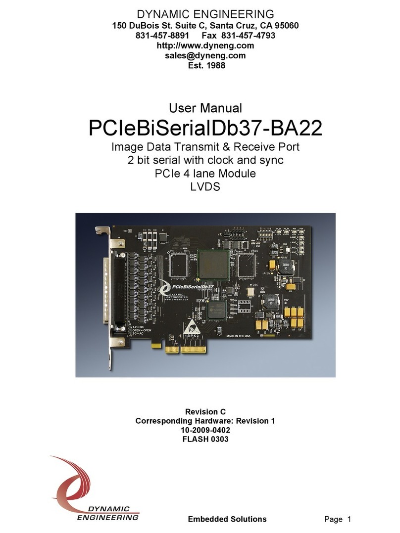 Dynamic Engineering PCIeBiSerialDb37-BA22 User manual