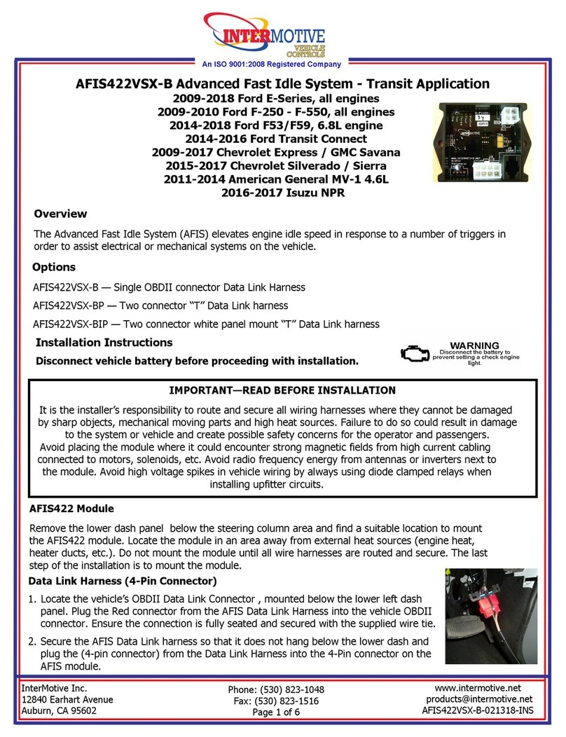 InterMotive AFIS422VSX-B installation instructions InterMotive AFIS422VSX-B installation instructions