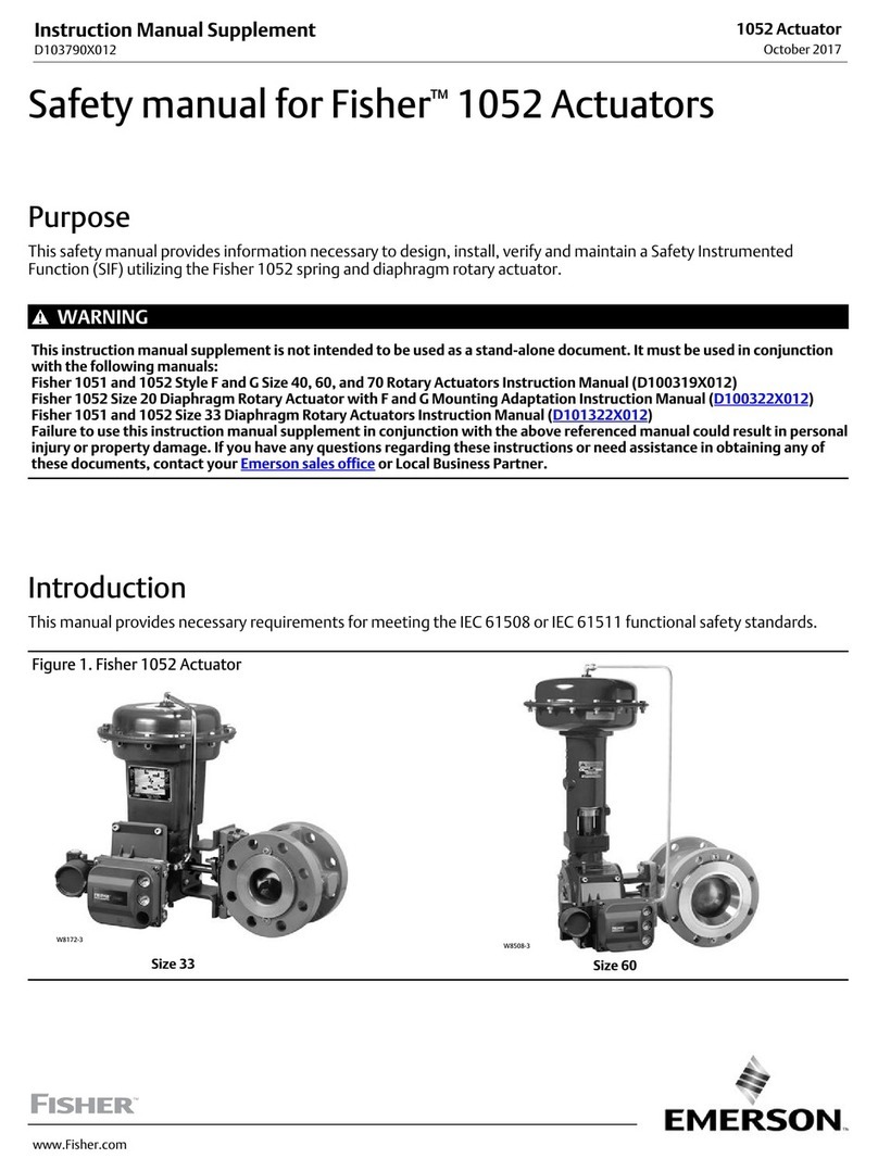 Emerson Fisher 1052 User guide