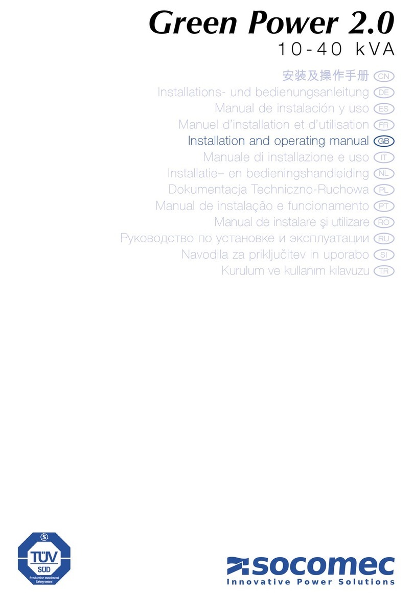 socomec Green Power 2.0 10 Installation and operating manual