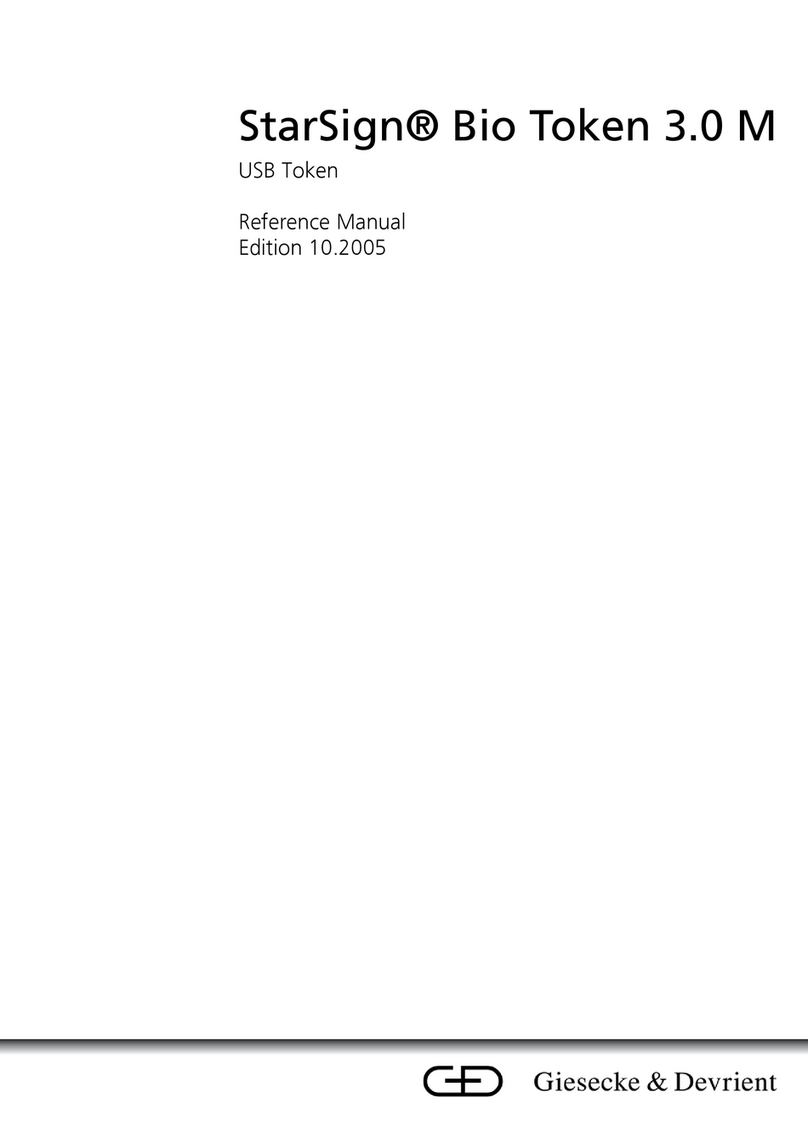 Giesecke & Devrient StarSign Bio Token 3.0 M Reference manual