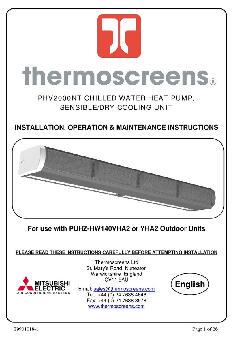 Thermoscreens PHV2000NT Installation, operation & maintenance instructions Thermoscreens PHV2000NT Installation, operation & maintenance instructions