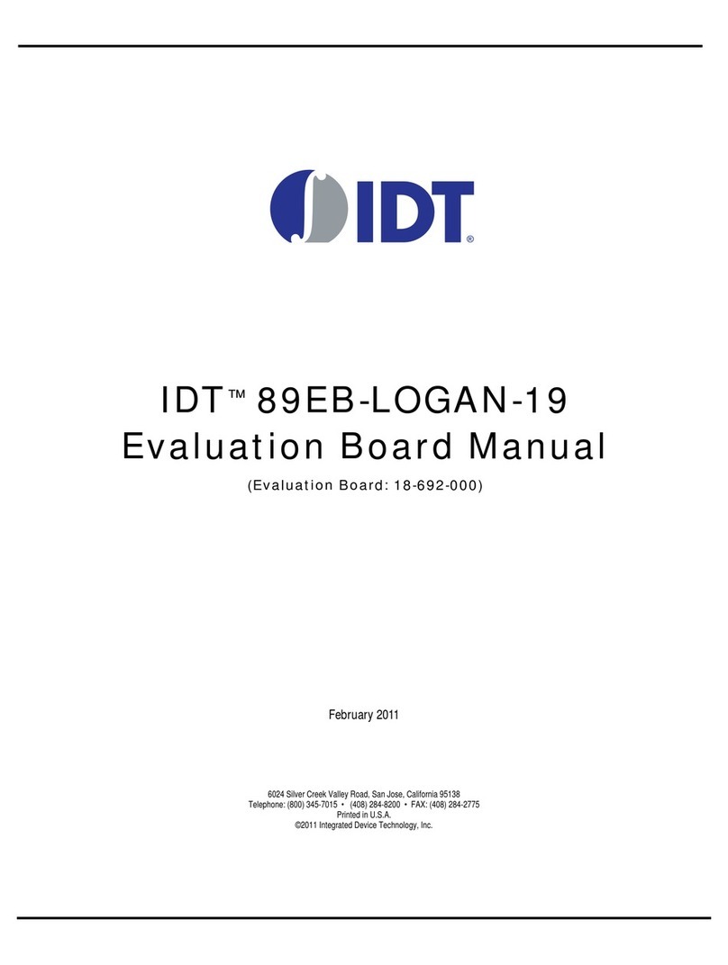 IDT 89EB-LOGAN-19 manual
