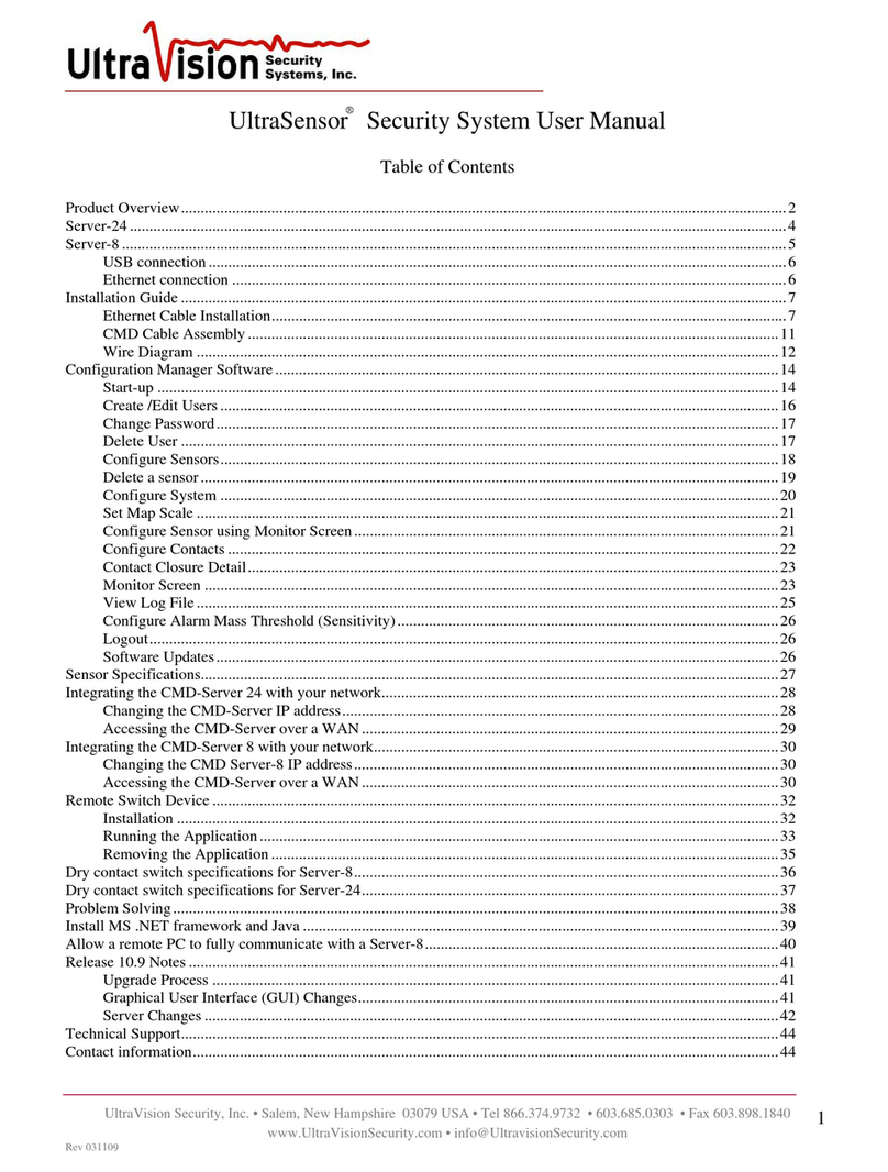UltraVision UltraSensor CMD-2 user manual