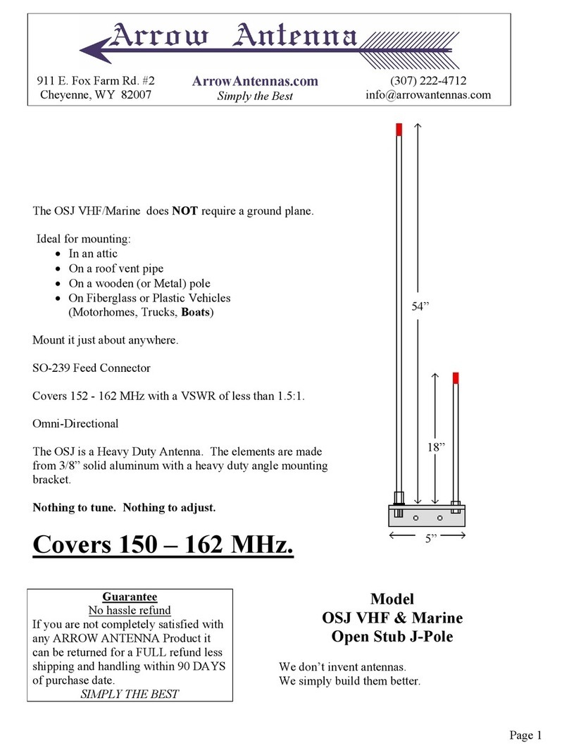 Arrow Antenna OSJ VHF/Marine instructions
