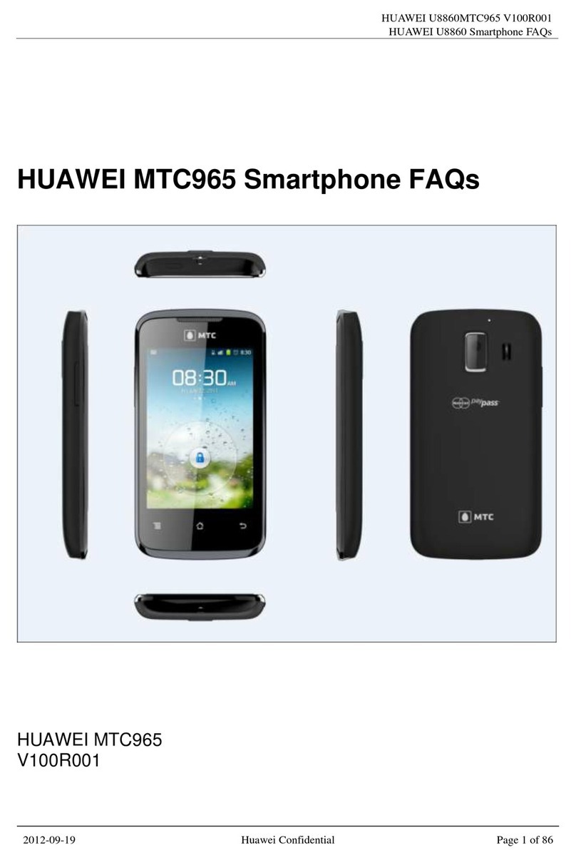 Huawei MTC965 Dimensions Huawei MTC965 Dimensions