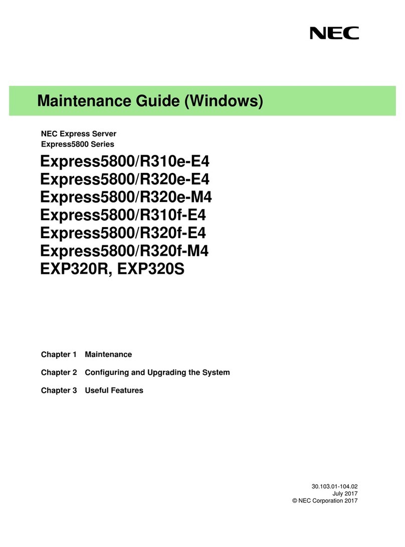NEC Express5800/R310e-E4 Operating manual