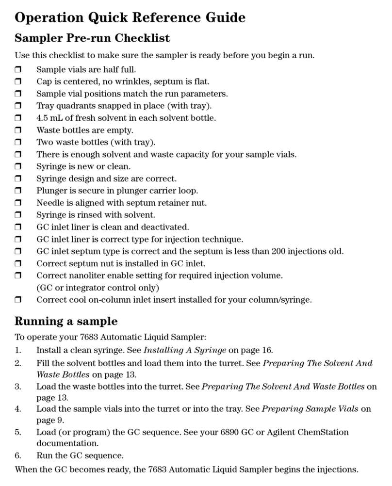 Agilent Technologies 7683 User manual
