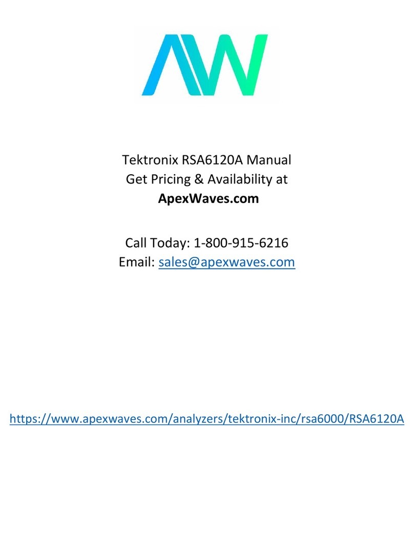 Tektronix RSA6120A series Quick start user manual