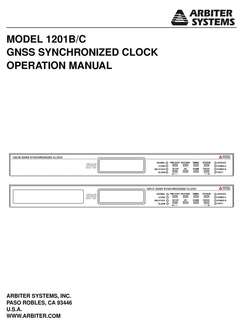 Arbiter Systems 1201B Installation manual