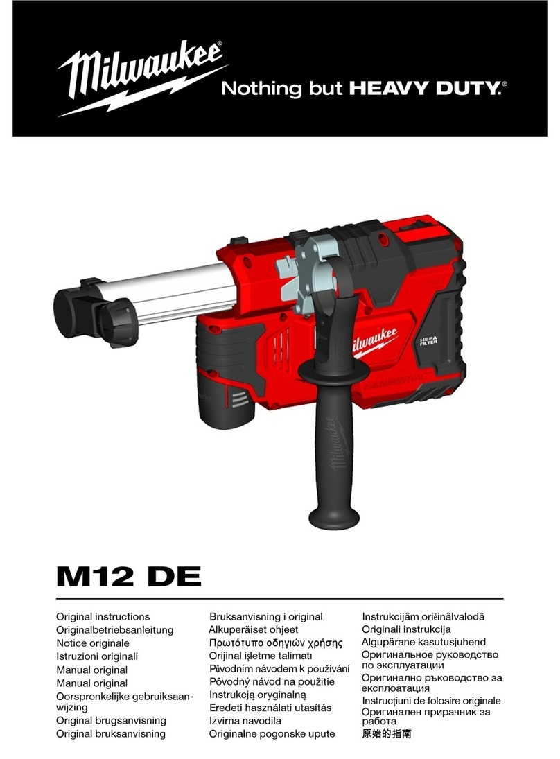 Milwaukee M12 DE Original instructions
