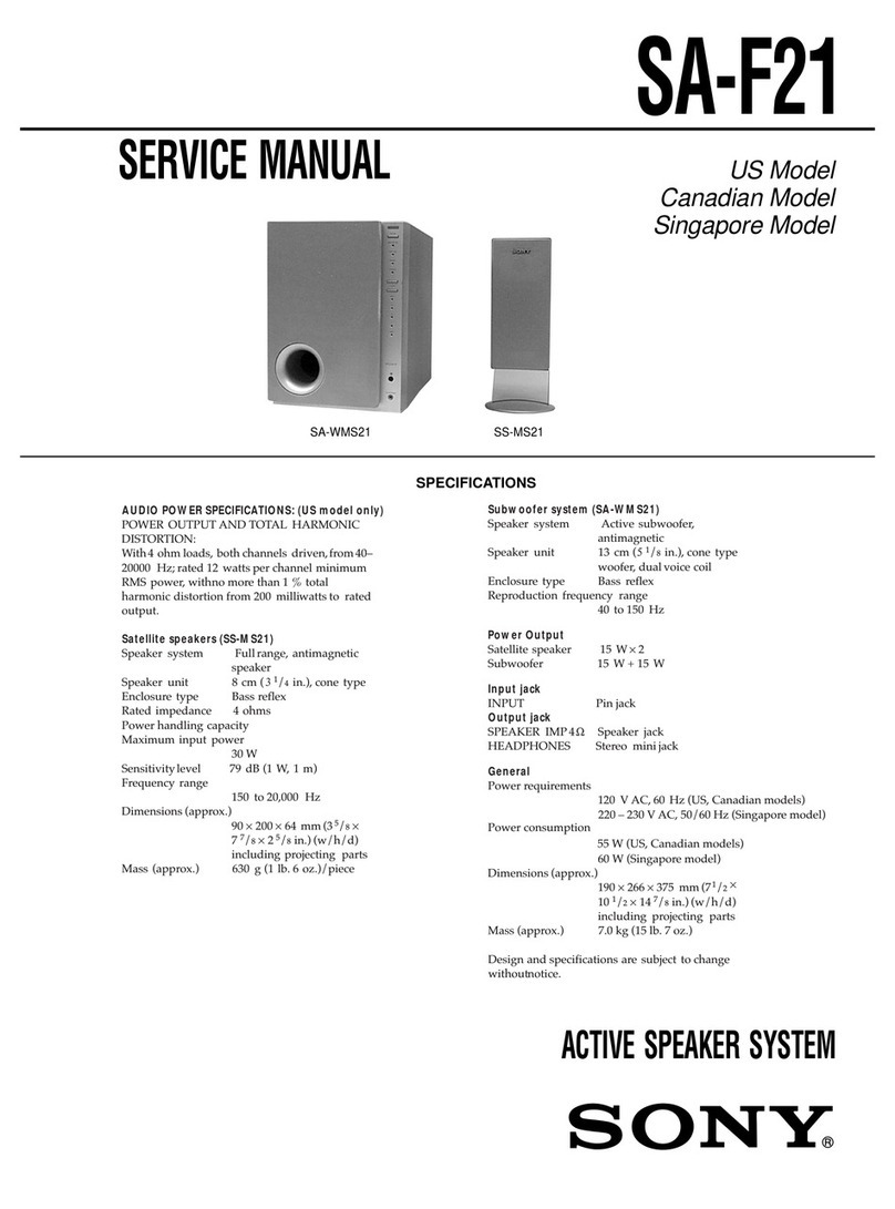Sony SA-F21 User manual