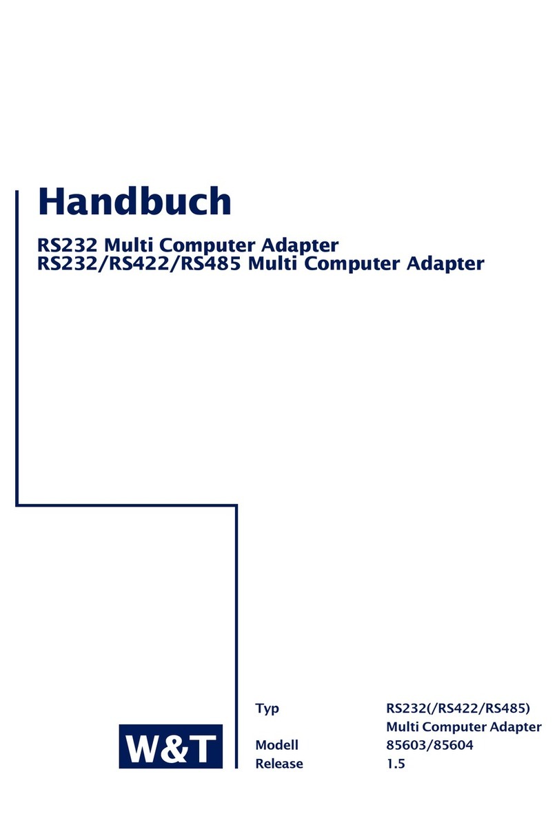 W&T Electronics 85603 manual