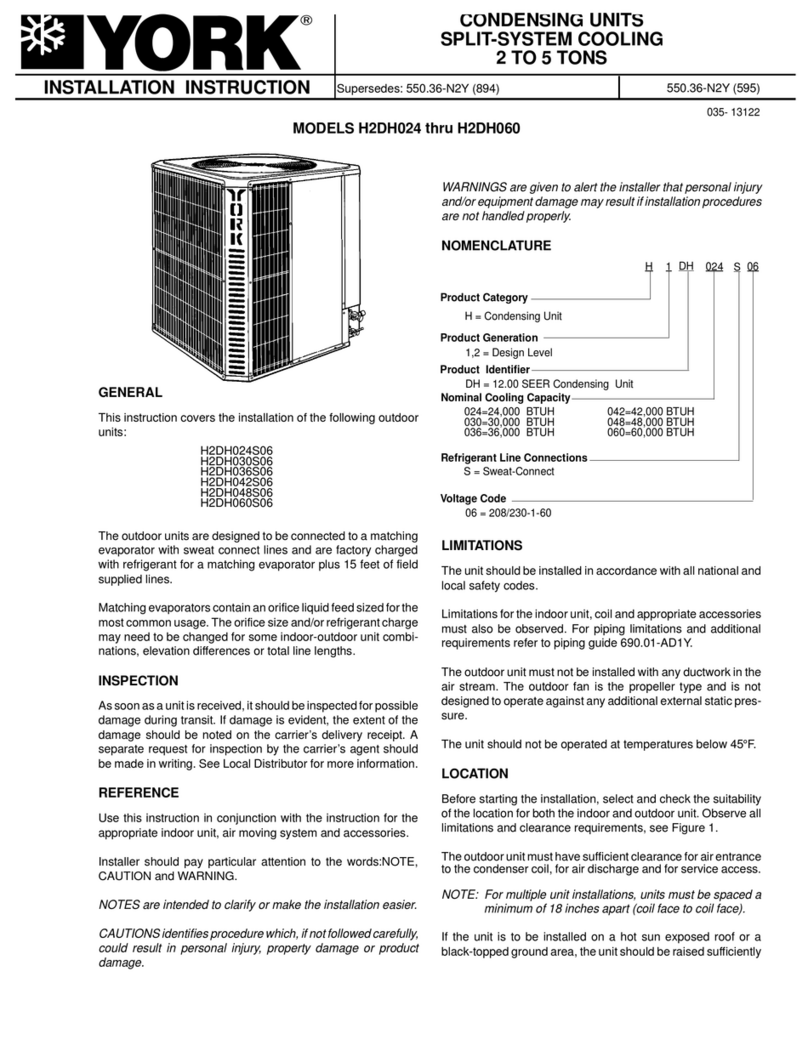 York H2DH024S06 User manual