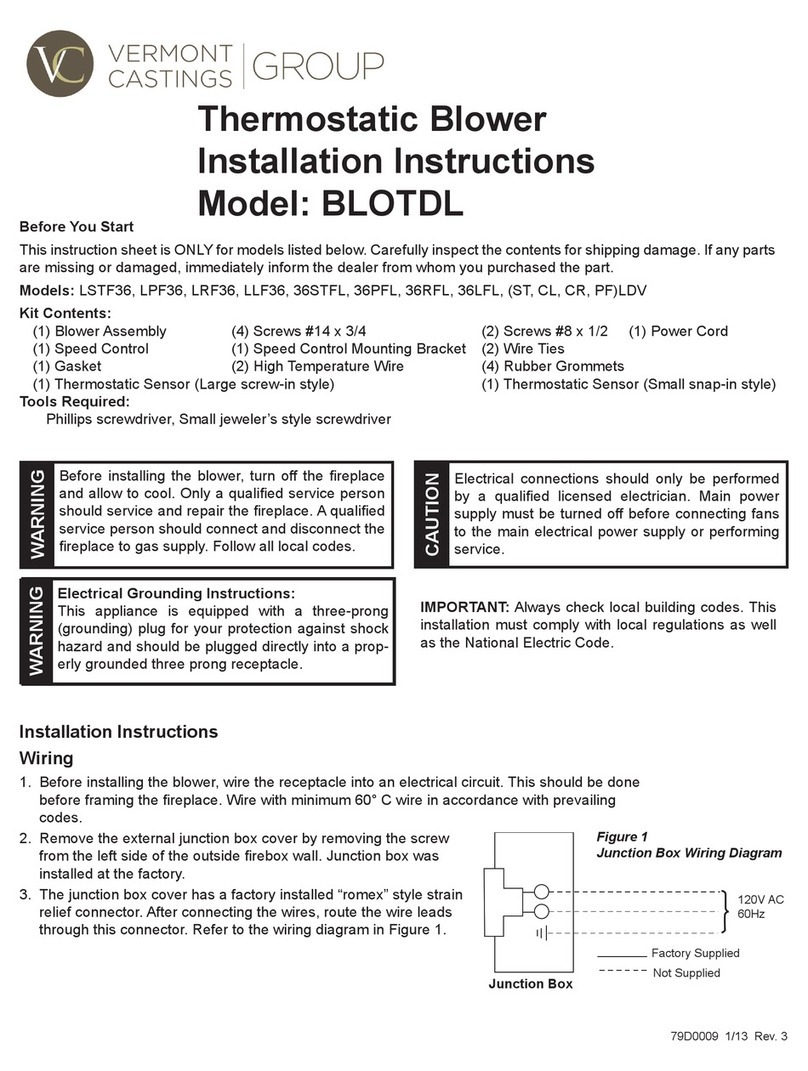 Vermont Castings LSTF36 installation instructions
