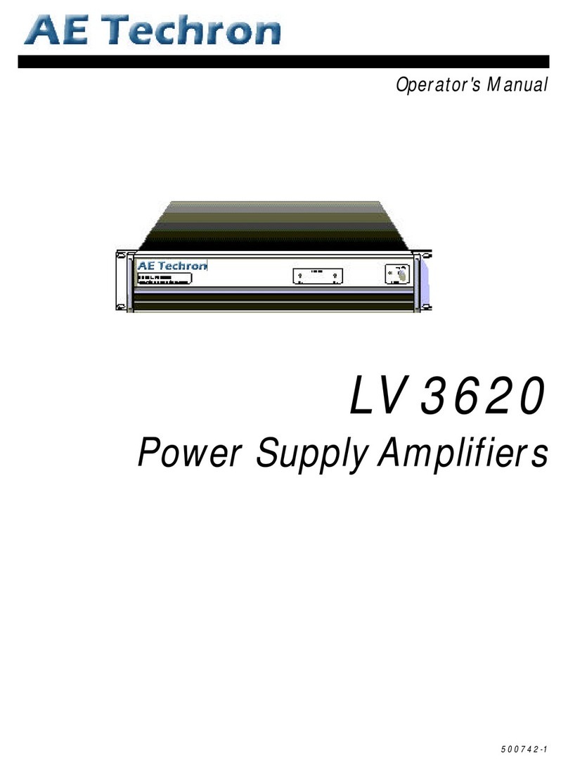 Aetechron LV 3620 Operator's manual