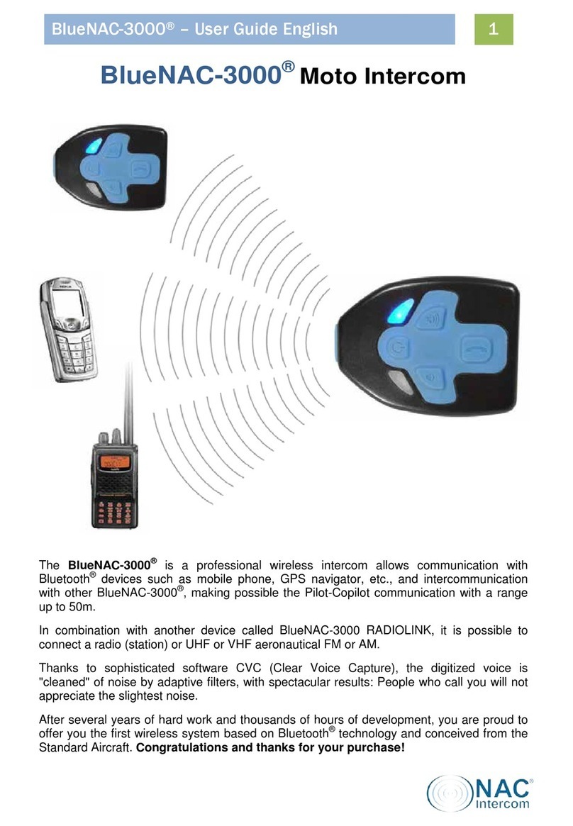 NAC Intercom BlueNAC-3000 User manual