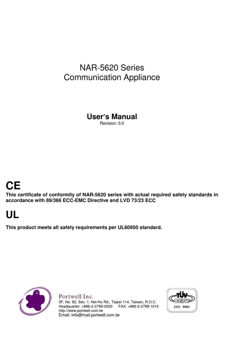 Portwell NAR-5620-0100 user manual
