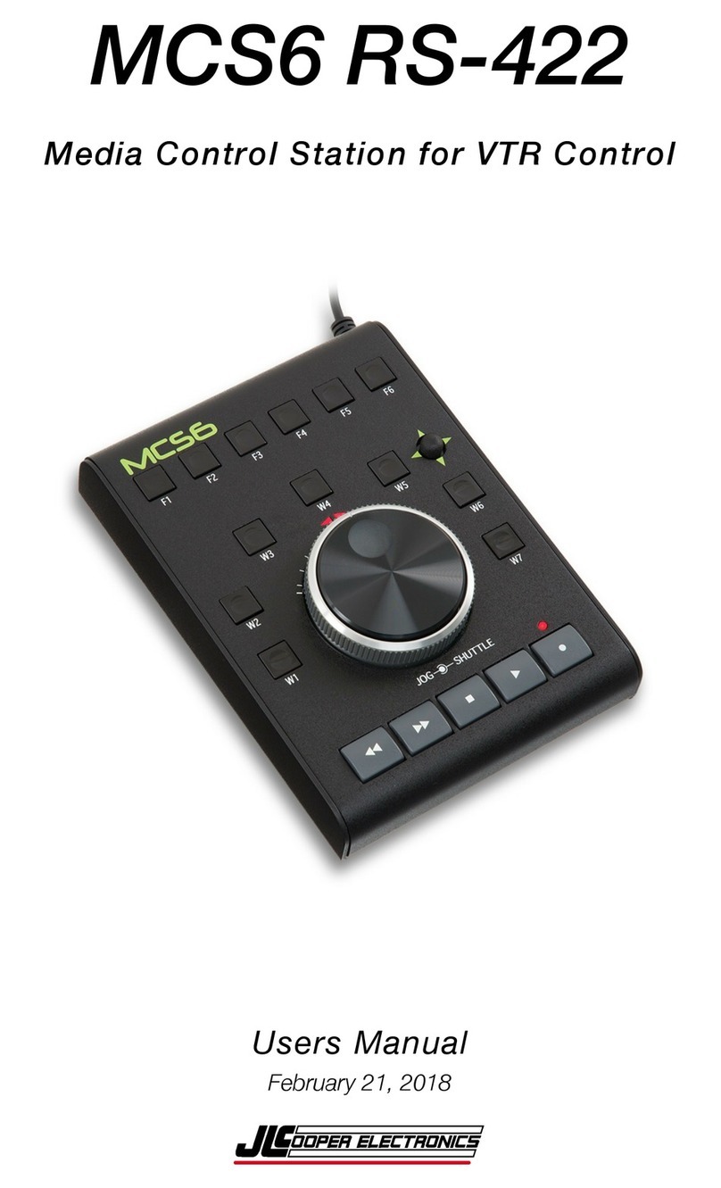 JLCooper Electronics MCS6 RS-422 user manual