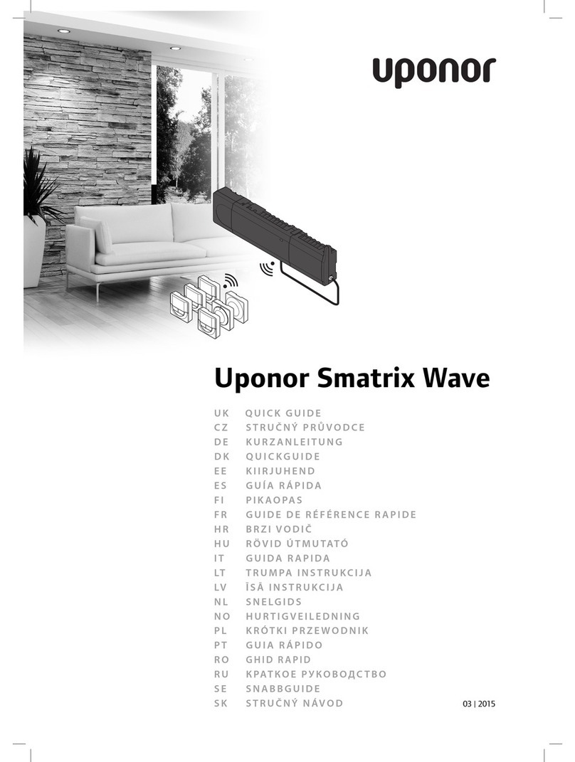 Uponor X-163 User manual