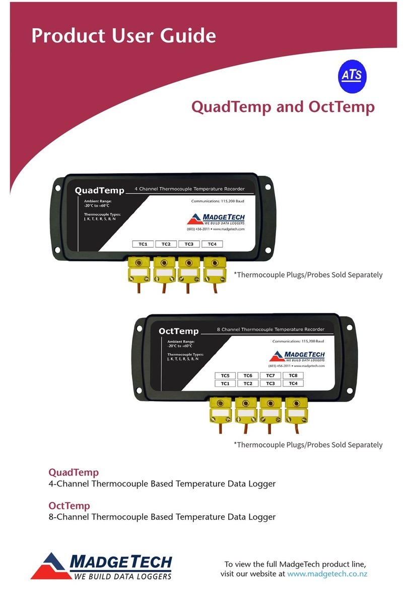 MadgeTech QuadTemp Specification sheet