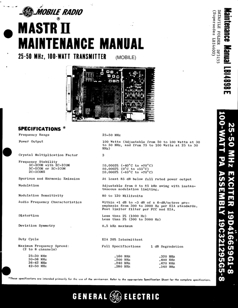 GE MASTR II Maintenance manual