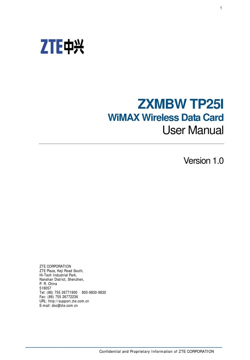 Zte ZXMBW TP25I user manual Zte ZXMBW TP25I user manual