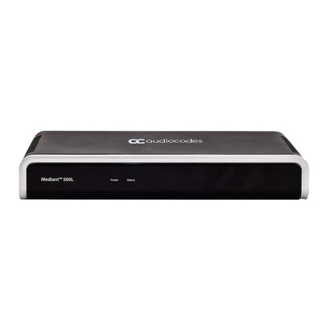AudioCodes Mediant 500L MSBR User manual