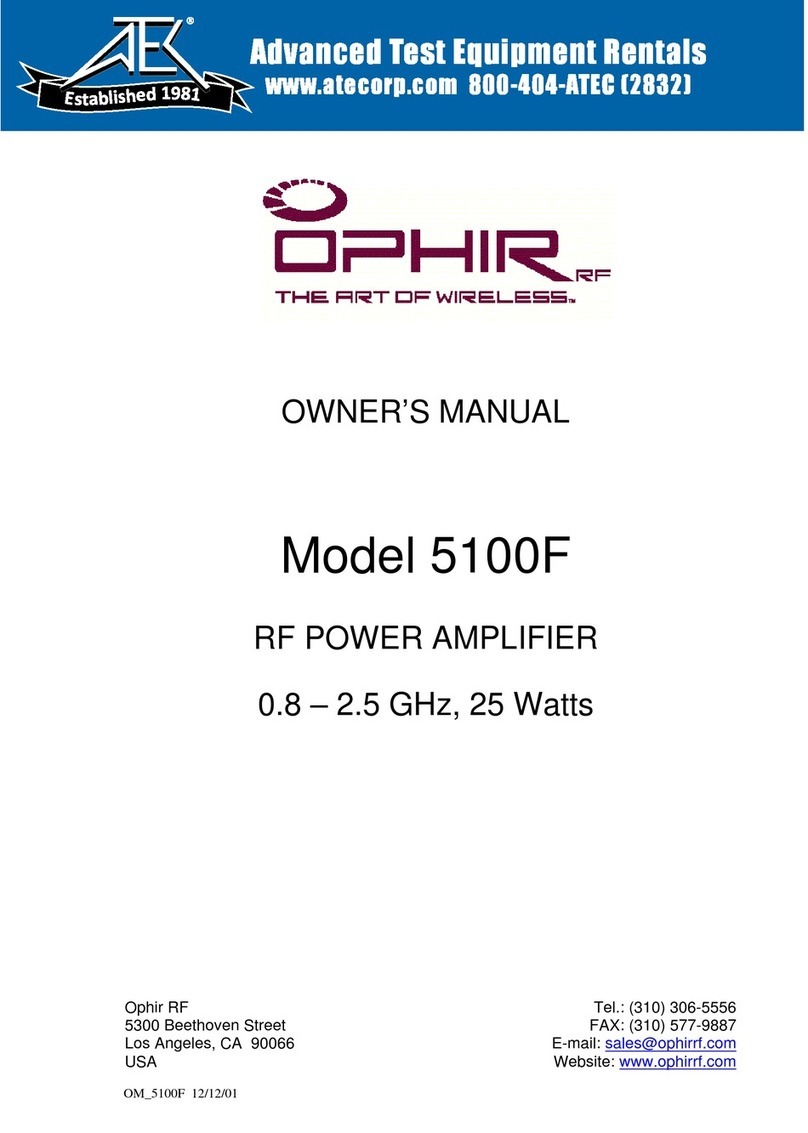OPHIR 5100F owner's manual